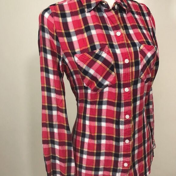 So Cowboy Plaid Front Button Women’s Top. - Picture 3 of 10